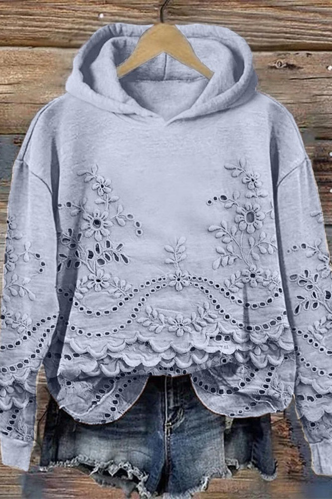 Paloma – Sweat à capuche dentelle de prairie