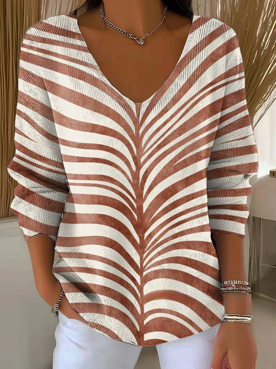 Ameline – Pull en tricot à col en V