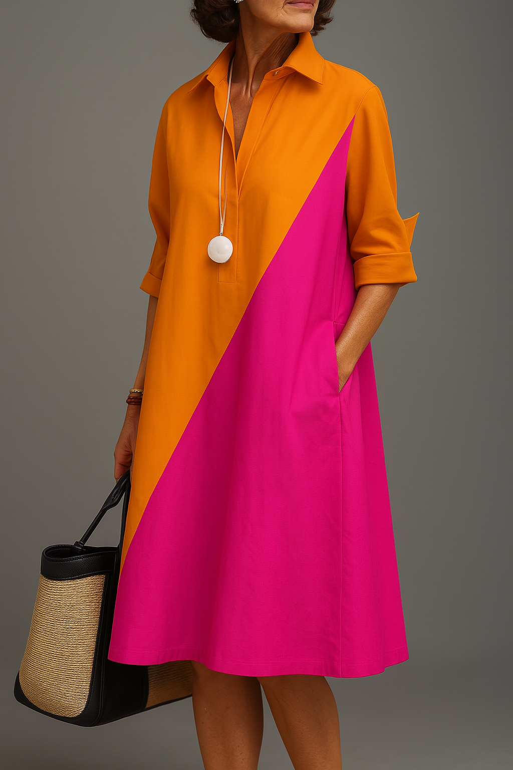 Nadina – Robe midi élégante pour une raffinement sans effort