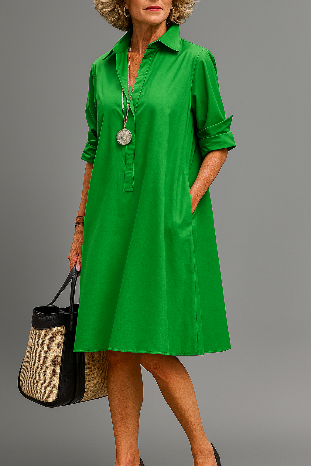 Clio – Robe midi élégante au charme intemporel