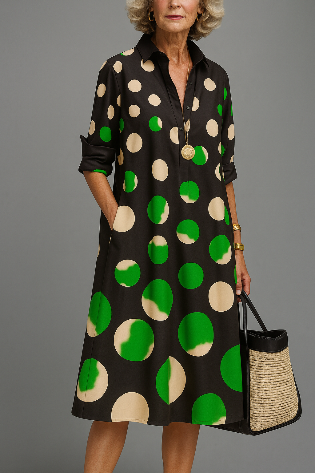 Magali – Robe midi luxe pour une élégance sans effort