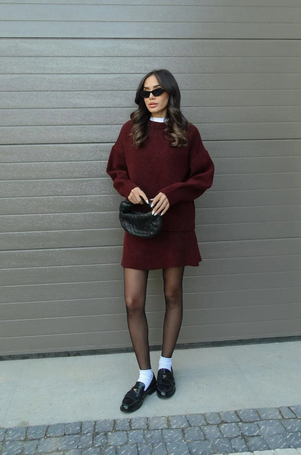 Yvette - Tailleur jupe en tricot avec élégance et confort