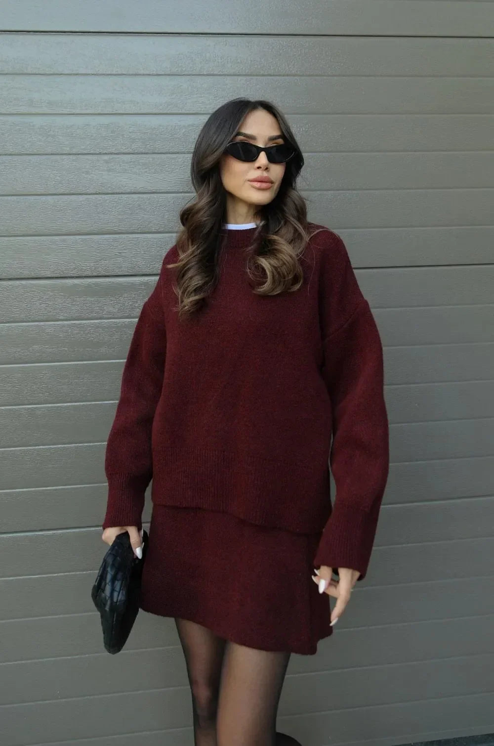 Yvette - Tailleur jupe en tricot avec élégance et confort