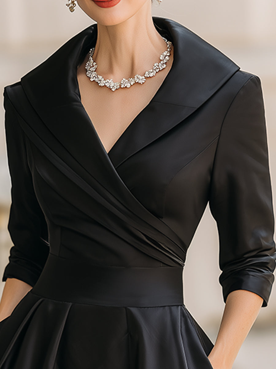 Édeline – Robe midi en satin