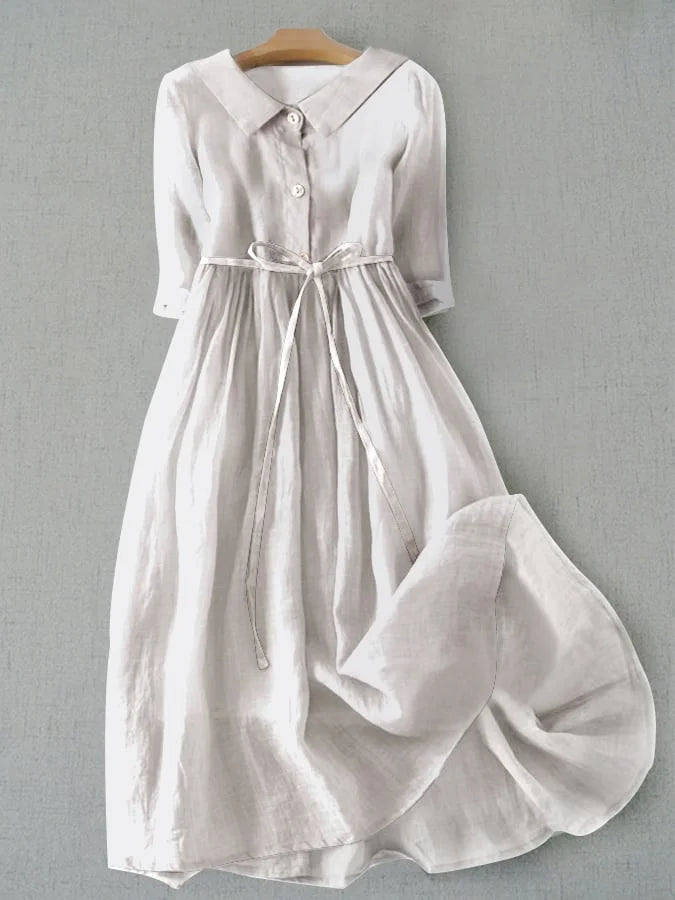 Carole – Robe élégante en coton et lin