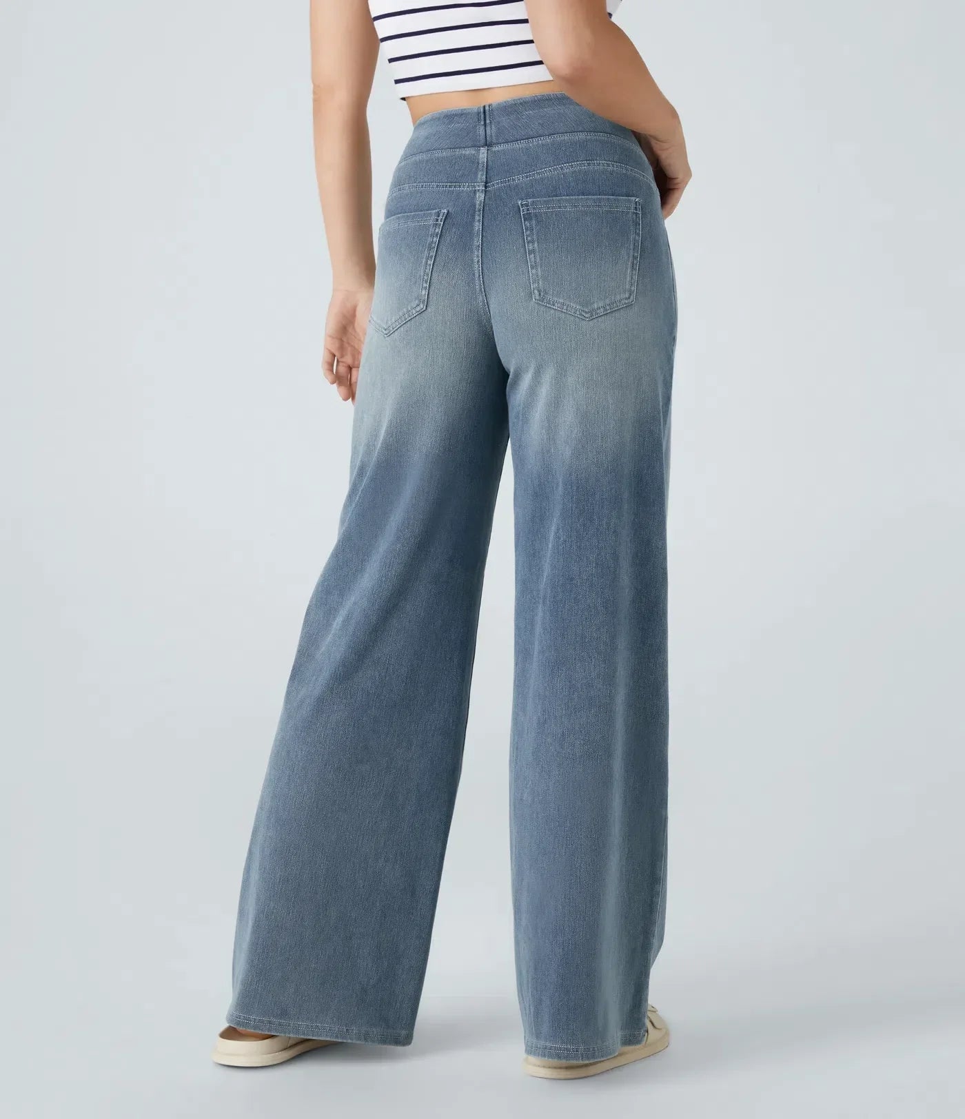 Éva - Pantalon taille haute confortable