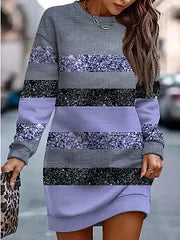 Wendeline – Robe d’automne étoilée élégante