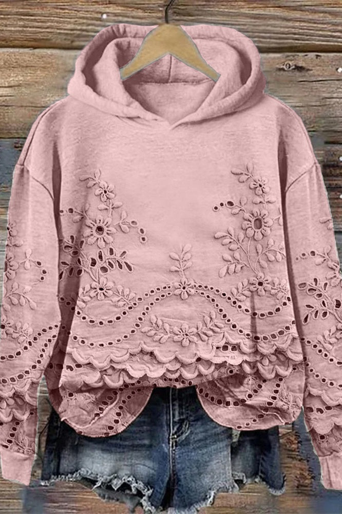 Paloma – Sweat à capuche dentelle de prairie