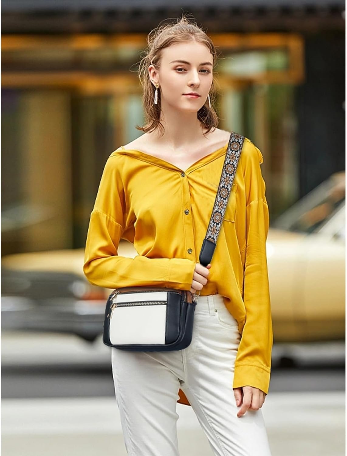 Noémie – Sac en cuir raffiné avec bandoulière
