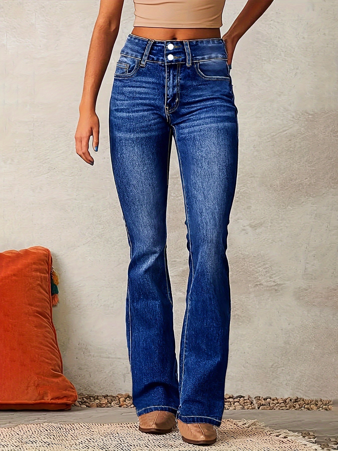 Marylène – Jean évasé taille haute tendance