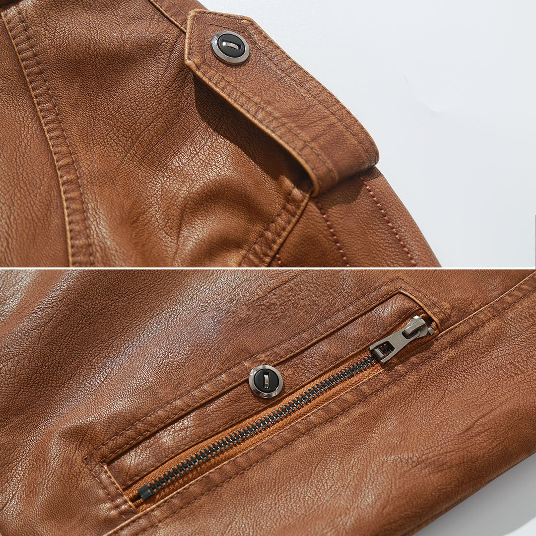 Olivier – Veste biker en fleece