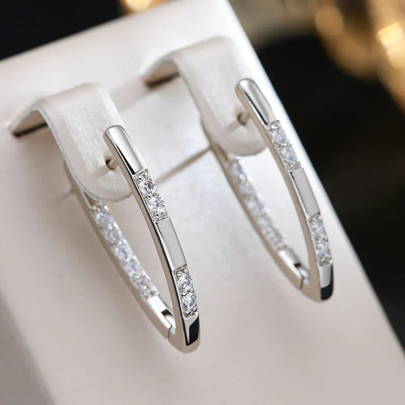 Ziréline – Boucles d’oreilles élégantes en or avec zirconias