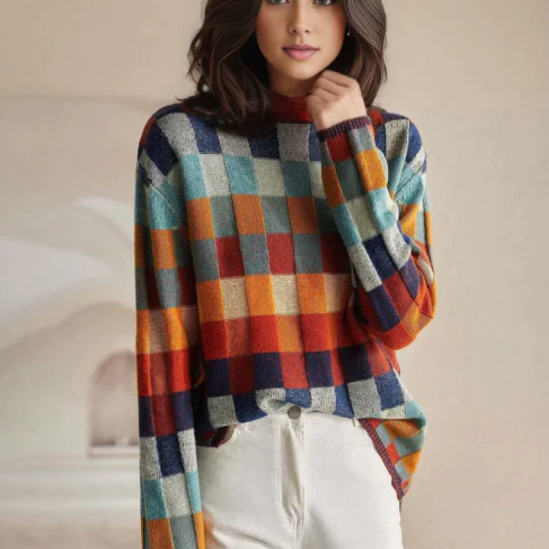 Anna – Pull à col roulé élégant en laine