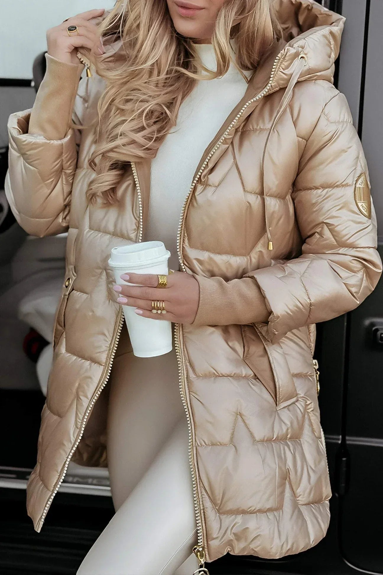 Gwenaëlle - Manteau d’hiver élégant à capxuche