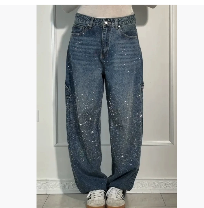 Ivanna – Pantalon balloon en denim élégant