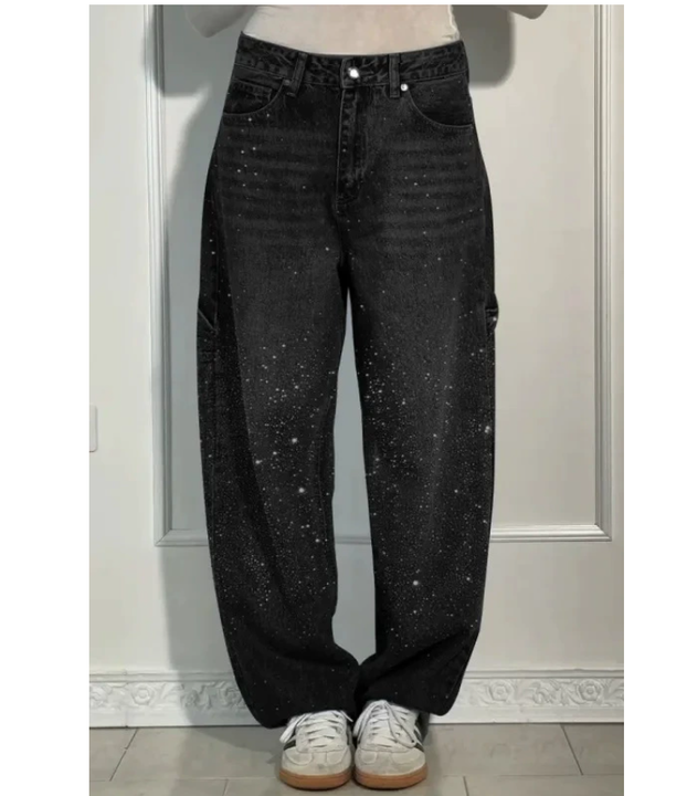 Ivanna – Pantalon balloon en denim élégant
