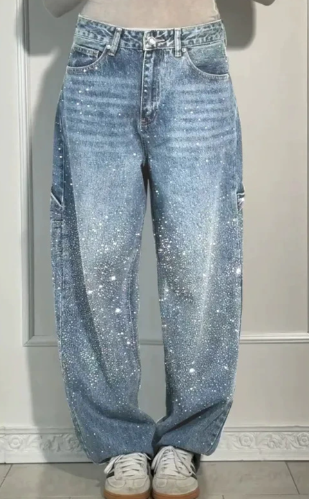 Ivanna – Pantalon balloon en denim élégant