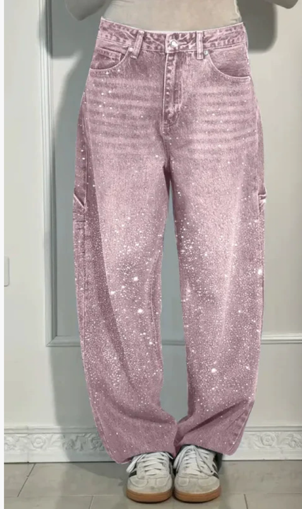 Ivanna – Pantalon balloon en denim élégant