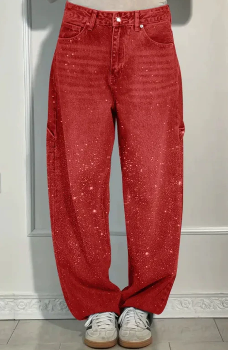 Ivanna – Pantalon balloon en denim élégant