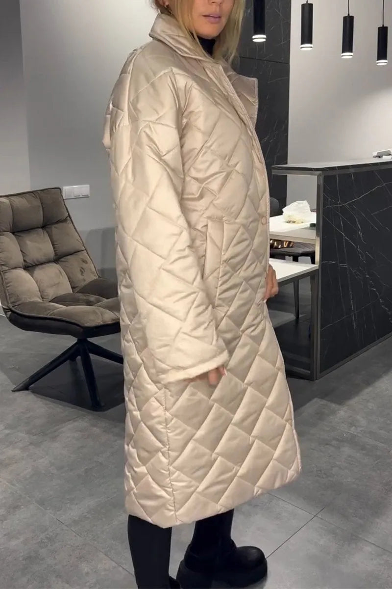 Anaïs – Manteau matelassé avec doublure léopard