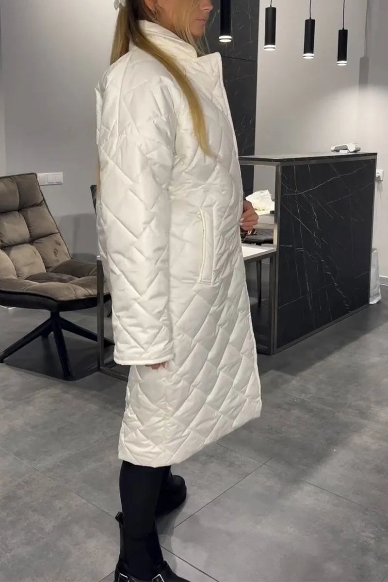 Anaïs – Manteau matelassé avec doublure léopard