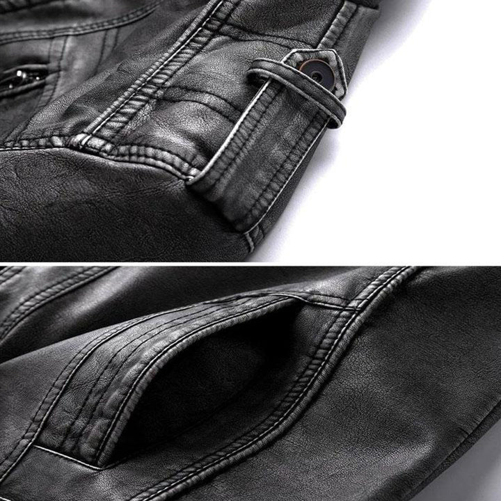 Élie – Veste en cuir badass et imperméable