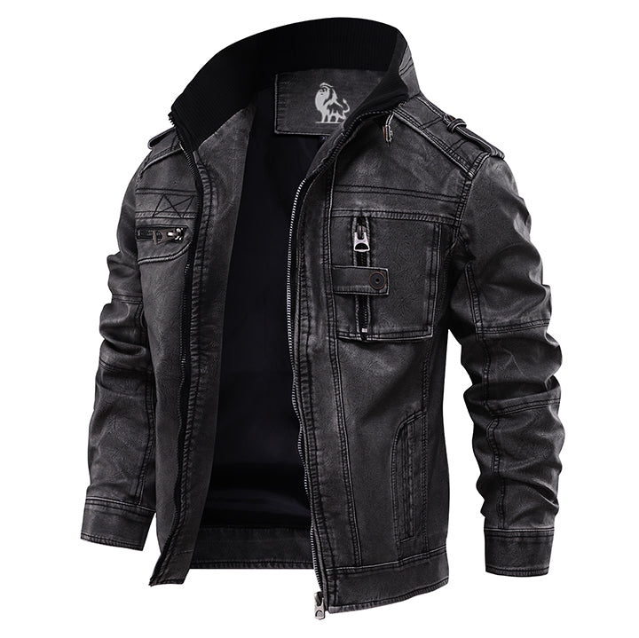 Élie – Veste en cuir badass et imperméable