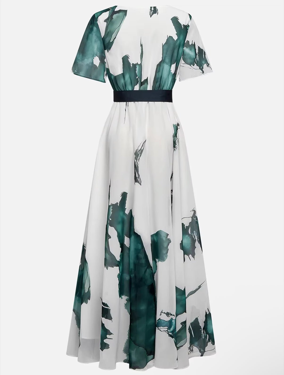 Nayla – Robe longue à imprimé aquarelle