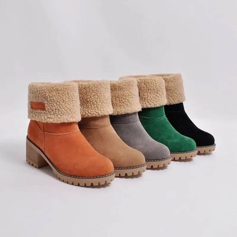 Jacqueline - Bottes mi-hautes en laine imperméables