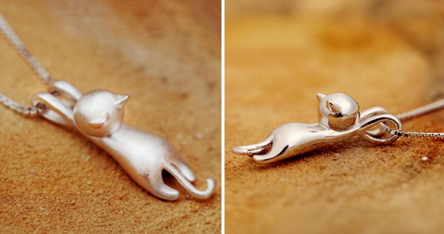 Joufelis – Collier "Chat Joueur" en argent sterling 925