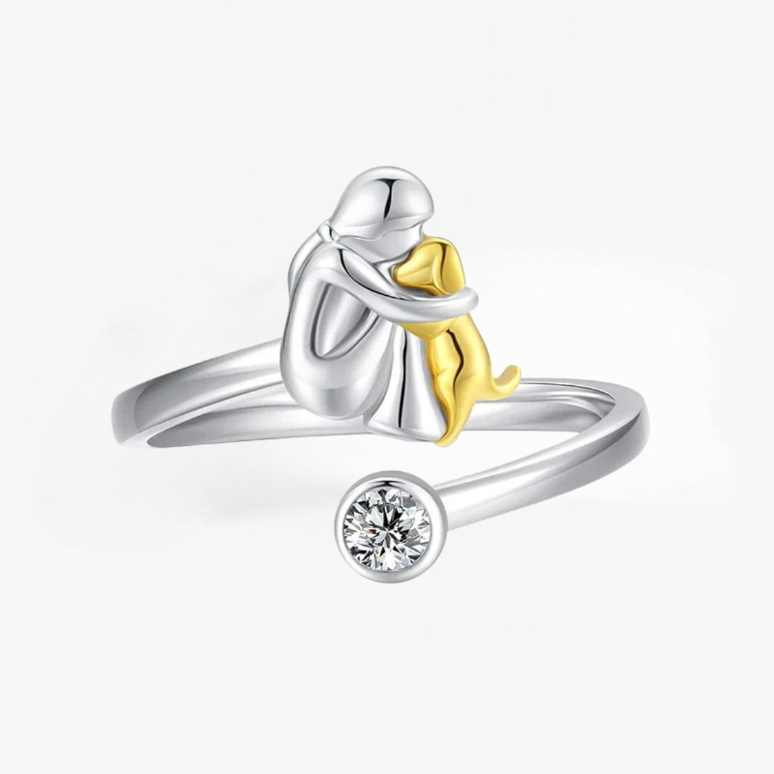 Chipie – Bague avec icône de chien