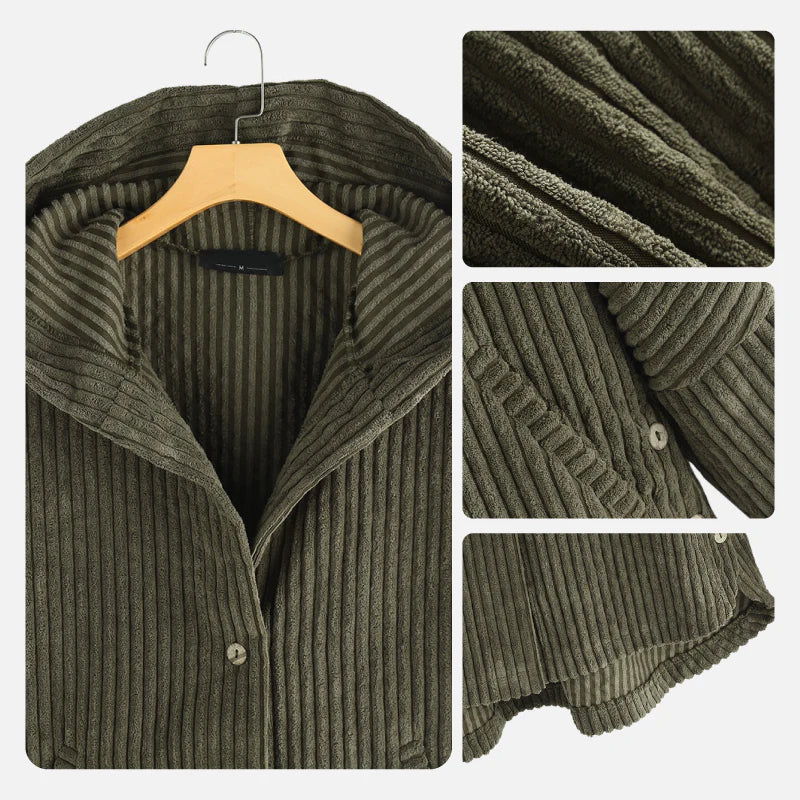 Théodora - Manteau côtelé avec capuche