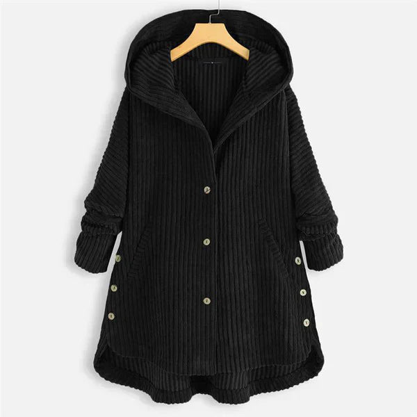 Théodora - Manteau côtelé avec capuche
