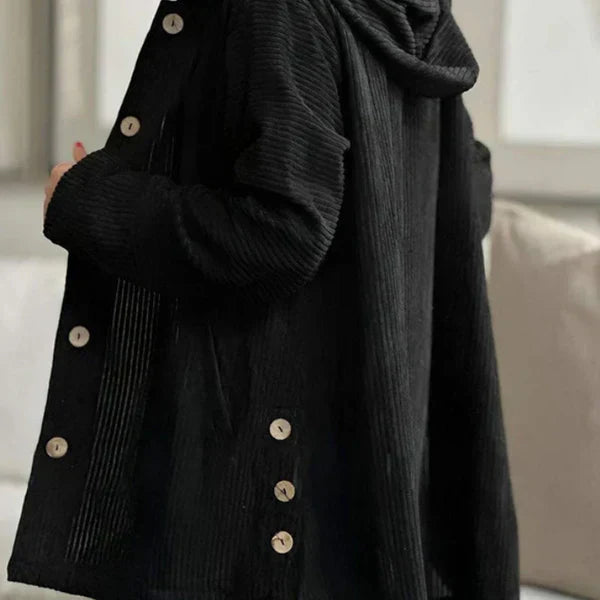 Théodora - Manteau côtelé avec capuche