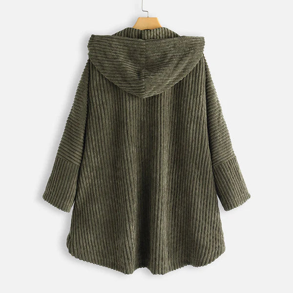 Théodora - Manteau côtelé avec capuche