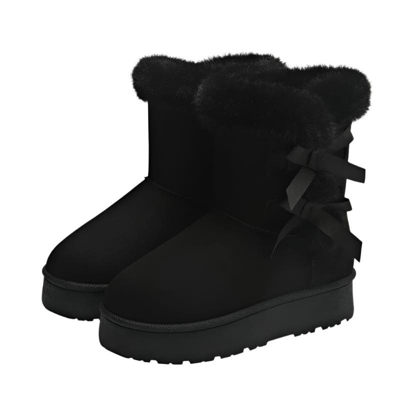 Térésa - Bottes de neige à plateforme avec nœuds élégants