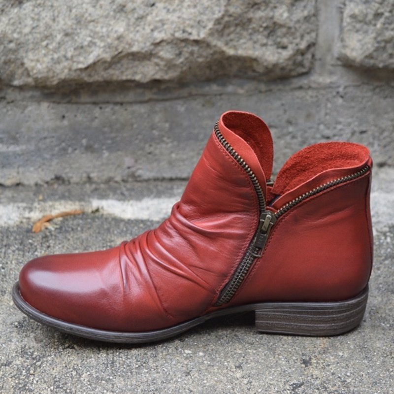 Gabriella - Bottes en cuir avec fermeture éclair