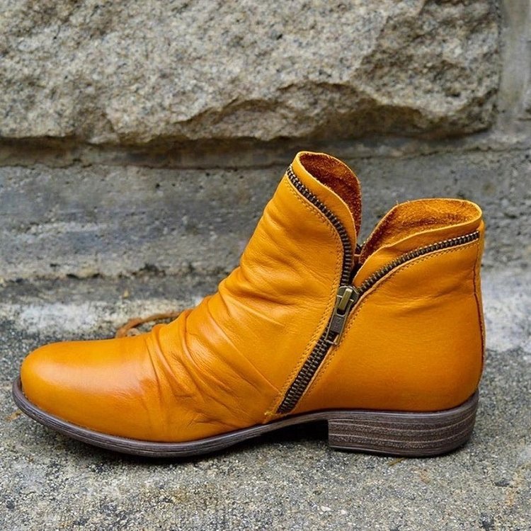 Gabriella - Bottes en cuir avec fermeture éclair