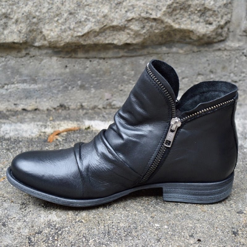 Gabriella - Bottes en cuir avec fermeture éclair
