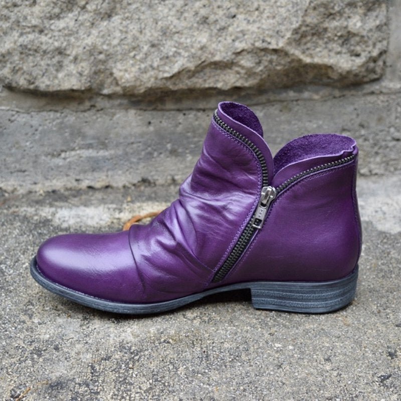 Gabriella - Bottes en cuir avec fermeture éclair